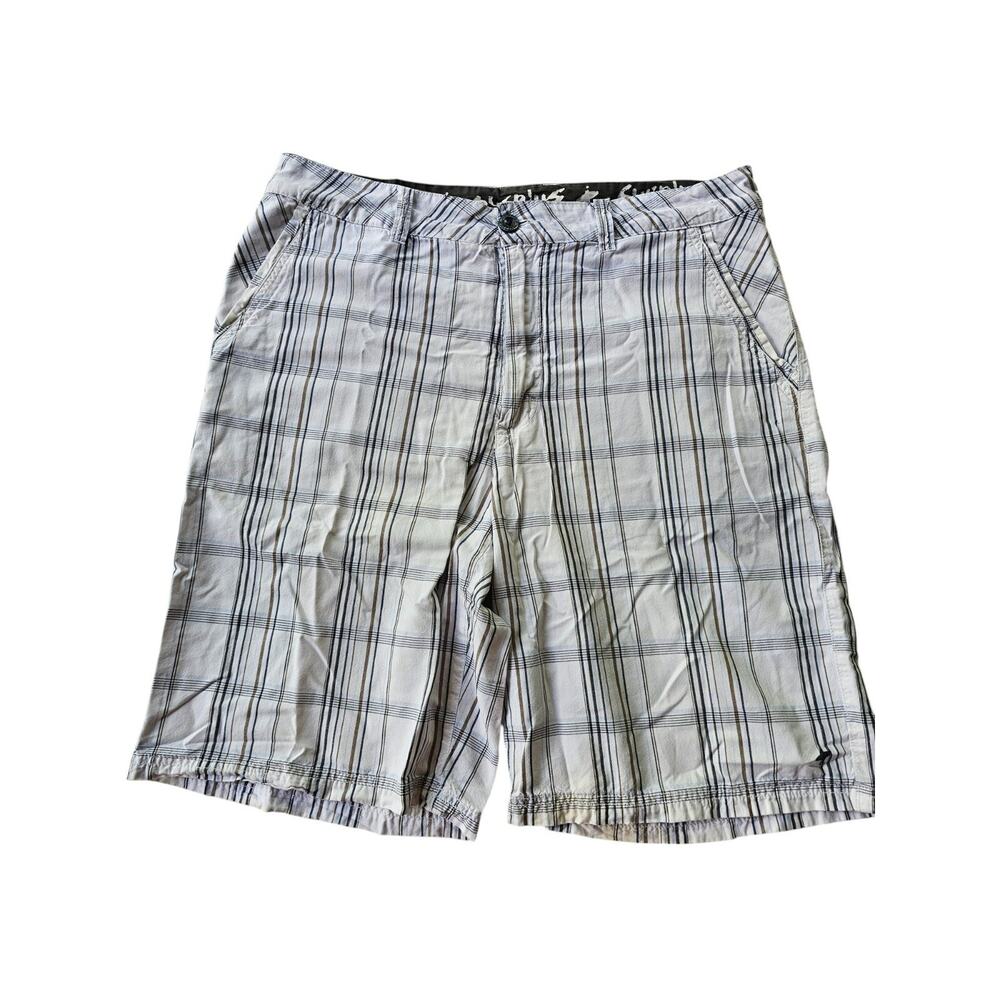 VTG Y2K Surplus Plaid Baggy Skater Style Shorts Men's Size 34 Streetwear Surfer